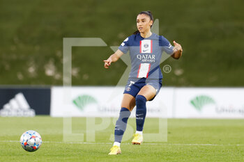 2022-10-26 - Sakina Karchaoui of PSG during the UEFA Women’s Champions League, Group A football match between Real Madrid and Paris Saint-Germain on October 26, 2022 at Alfredo Di Stefano stadium in Valdebebas, Madrid, Spain - FOOTBALL - WOMEN'S CHAMPIONS LEAGUE - REAL MADRID V PARIS SG - UEFA CHAMPIONS LEAGUE WOMEN - SOCCER