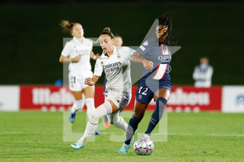 2022-10-26 - Ashley Lawrence of PSG and Athenea del Castillo of Real Madrid during the UEFA Women’s Champions League, Group A football match between Real Madrid and Paris Saint-Germain on October 26, 2022 at Alfredo Di Stefano stadium in Valdebebas, Madrid, Spain - FOOTBALL - WOMEN'S CHAMPIONS LEAGUE - REAL MADRID V PARIS SG - UEFA CHAMPIONS LEAGUE WOMEN - SOCCER