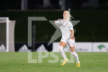 2022-10-26 - Sofie Svava of Real Madrid during the UEFA Women’s Champions League, Group A football match between Real Madrid and Paris Saint-Germain on October 26, 2022 at Alfredo Di Stefano stadium in Valdebebas, Madrid, Spain - FOOTBALL - WOMEN'S CHAMPIONS LEAGUE - REAL MADRID V PARIS SG - UEFA CHAMPIONS LEAGUE WOMEN - SOCCER