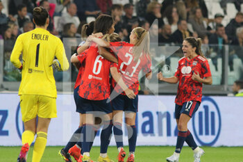 2022-10-27 - celebration gol Olypique Lyonnais - JUVENTUS WOMEN VS OLYMPIQUE LYONNAIS - UEFA CHAMPIONS LEAGUE WOMEN - SOCCER