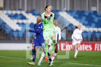 2022-12-08 - Ann-Katrin Berger of Chelsea during the UEFA Women's Champions League, Group A, football match between Real Madrid and Chelsea on December 8, 2022 at Alfredo di Stefano stadium in Valdebebas near Madrid, Spain - FOOTBALL - WOMEN'S CHAMPIONS LEAGUE - REAL MADRID V CHELSEA - UEFA CHAMPIONS LEAGUE WOMEN - SOCCER