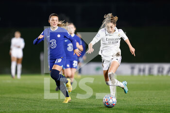 2022-12-08 - Olga Carmona of Real Madrid during the UEFA Women's Champions League, Group A, football match between Real Madrid and Chelsea on December 8, 2022 at Alfredo di Stefano stadium in Valdebebas near Madrid, Spain - FOOTBALL - WOMEN'S CHAMPIONS LEAGUE - REAL MADRID V CHELSEA - UEFA CHAMPIONS LEAGUE WOMEN - SOCCER