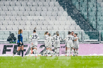 2022-12-15 - 15.12.2022, Turin, Juventus Stadium, Women's Champions League: Juventus vs Zürich, Juventus celebrate their goal - WOMEN'S CHAMPIONS LEAGUE: JUVENTUS VS ZüRICH - UEFA CHAMPIONS LEAGUE WOMEN - SOCCER