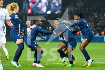 2022-12-16 - Kadidiatou Diani of PSG celebrates a goal with the team during the UEFA Women's Champions League, Group A football match between Paris Saint-Germain and Real Madrid on December 16, 2022 at Parc des Princes stadium in Paris, France - FOOTBALL - WOMEN'S CHAMPIONS LEAGUE - PARIS SG V REAL MADRID - UEFA CHAMPIONS LEAGUE WOMEN - SOCCER