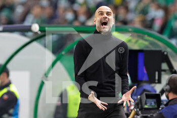 2022-02-15 - Pep Guardiola Head Coach of Manchester City during the UEFA Champions League, round of 16, 1st leg football match between Sporting Lisbon and Manchester City on February 15 2022 at Estadio Jose Alvalade in Lisbon, Portugal - SPORTING LISBON VS MANCHESTER CITY - UEFA CHAMPIONS LEAGUE - SOCCER