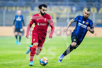 2022-02-16 - Liverpool forward Mohamed Salah during the UEFA Champions League, Round of 16, 1st leg football match between FC Internazionale and Liverpool FC on February 16, 2022 at San Siro Stadium in Milan, Italy - INTER - FC INTERNAZIONALE VS LIVERPOOL FC - UEFA CHAMPIONS LEAGUE - SOCCER