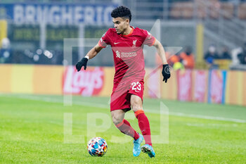 2022-02-16 - Liverpool forward Luis Diaz during the UEFA Champions League, Round of 16, 1st leg football match between FC Internazionale and Liverpool FC on February 16, 2022 at San Siro Stadium in Milan, Italy - INTER - FC INTERNAZIONALE VS LIVERPOOL FC - UEFA CHAMPIONS LEAGUE - SOCCER