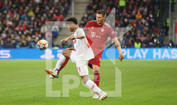 2022-02-16 - Karim Adeyemi of RB Salzburg and Niklas Sule of Bayern Munich during the UEFA Champions League, Round of 16, 1st leg football match between RB Salzburg and Bayern Munich on February 16, 2022 at Red Bull Arena in Salzburg, Austria - RB SALZBURG VS BAYERN MUNICH - UEFA CHAMPIONS LEAGUE - SOCCER