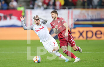 2022-02-16 - Nicolas Capaldo of RB Salzburg and Lucas Hernandez of Bayern Munich during the UEFA Champions League, Round of 16, 1st leg football match between RB Salzburg and Bayern Munich on February 16, 2022 at Red Bull Arena in Salzburg, Austria - RB SALZBURG VS BAYERN MUNICH - UEFA CHAMPIONS LEAGUE - SOCCER