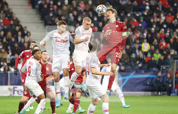2022-02-16 - Thomas Muller of Bayern Munich during the UEFA Champions League, Round of 16, 1st leg football match between RB Salzburg and Bayern Munich on February 16, 2022 at Red Bull Arena in Salzburg, Austria - RB SALZBURG VS BAYERN MUNICH - UEFA CHAMPIONS LEAGUE - SOCCER