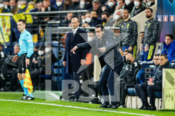 2022-02-22 - Unai Emery, head coach of Villarreal during the UEFA Champions League, round of 16, 1st leg football match between Villarreal CF and Juventus FC on February 22, 2022 at the Ceramica Stadium in Vila-real, Spain - VILLARREAL CF VS JUVENTUS FC - UEFA CHAMPIONS LEAGUE - SOCCER