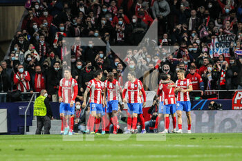 2022-02-23 - Joao Felix of Atletico de Madrid celebrates his goal 1-0 during the UEFA Champions League, round of 16, 1st leg football match between Atletico de Madrid and Manchester United on February 23, 2022 in Madrid, Spain - ATLETICO DE MADRID VS MANCHESTER UNITED - UEFA CHAMPIONS LEAGUE - SOCCER