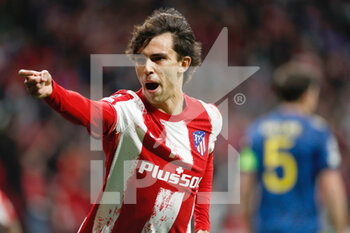 2022-02-23 - Joao Felix of Atletico de Madrid celebrates his goal 1-1 during the UEFA Champions League, round of 16, 1st leg football match between Atletico de Madrid and Manchester United on February 23, 2022 in Madrid, Spain - ATLETICO DE MADRID VS MANCHESTER UNITED - UEFA CHAMPIONS LEAGUE - SOCCER
