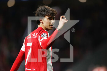 2022-02-23 - Joao Felix of Atletico de Madrid celebrates his goal 1-1 during the UEFA Champions League, round of 16, 1st leg football match between Atletico de Madrid and Manchester United on February 23, 2022 in Madrid, Spain - ATLETICO DE MADRID VS MANCHESTER UNITED - UEFA CHAMPIONS LEAGUE - SOCCER