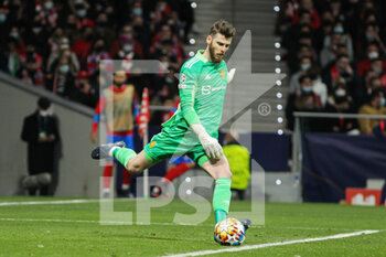 2022-02-23 - David de Gea of Manchester United during the UEFA Champions League, round of 16, 1st leg football match between Atletico de Madrid and Manchester United on February 23, 2022 in Madrid, Spain - ATLETICO DE MADRID VS MANCHESTER UNITED - UEFA CHAMPIONS LEAGUE - SOCCER