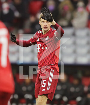 2022-03-08 - Thomas Muller of Bayern Munich during the UEFA Champions League, Round of 16, 2nd leg football match between Bayern Munich and Red Bull Salzburg on March 8, 2022 at Allianz Arena in Munich, Germany - BAYERN MUNICH VS RED BULL SALZBURG - UEFA CHAMPIONS LEAGUE - SOCCER