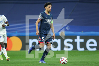 2022-03-09 - Marquinhos of PSG during the UEFA Champions League, Round of 16, 2nd leg football match between Real Madrid and Paris Saint-Germain on March 9, 2022 at Santiago Bernabeu stadium in Madrid, Spain - REAL MADRID VS PARIS SAINT-GERMAIN - UEFA CHAMPIONS LEAGUE - SOCCER