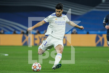 2022-03-09 - Marco Asensio of Real Madrid during the UEFA Champions League, Round of 16, 2nd leg football match between Real Madrid and Paris Saint-Germain on March 9, 2022 at Santiago Bernabeu stadium in Madrid, Spain - REAL MADRID VS PARIS SAINT-GERMAIN - UEFA CHAMPIONS LEAGUE - SOCCER