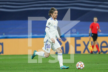 2022-03-09 - Luka Modric of Real Madrid during the UEFA Champions League, Round of 16, 2nd leg football match between Real Madrid and Paris Saint-Germain on March 9, 2022 at Santiago Bernabeu stadium in Madrid, Spain - REAL MADRID VS PARIS SAINT-GERMAIN - UEFA CHAMPIONS LEAGUE - SOCCER