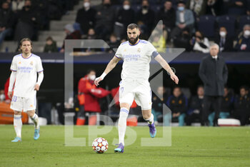 2022-03-09 - Karim Benzema of Real Madrid during the UEFA Champions League, Round of 16, 2nd leg football match between Real Madrid and Paris Saint-Germain (PSG) on March 9, 2022 at Santiago Bernabeu stadium in Madrid, Spain - REAL MADRID VS PARIS SAINT-GERMAIN - UEFA CHAMPIONS LEAGUE - SOCCER
