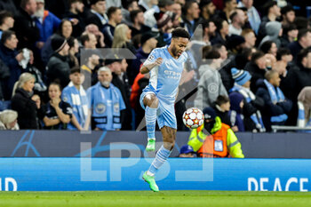 2022-03-09 - Raheem Sterling (7) of Manchester City during the UEFA Champions League, Round of 16, 2nd leg football match between Manchester City and Sporting Lisbon on March 9, 2022 at the Etihad Stadium in Manchester, England - MANCHESTER CITY VS SPORTING LISBON - UEFA CHAMPIONS LEAGUE - SOCCER