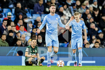 2022-03-09 - Aymeric Laporte (14) of Manchester City reacts during the UEFA Champions League, Round of 16, 2nd leg football match between Manchester City and Sporting Lisbon on March 9, 2022 at the Etihad Stadium in Manchester, England - MANCHESTER CITY VS SPORTING LISBON - UEFA CHAMPIONS LEAGUE - SOCCER