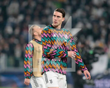 2022-03-16 - Dusan Vlahovic of Juventus Fc during the UEFA Champions League, Round of 16, 2nd leg football match between Juventus FC and Villarreal CF on March 16, 2022 at Allianz Stadium in Turin, Italy - JUVENTUS FC VS VILLAREAL FC - UEFA CHAMPIONS LEAGUE - SOCCER