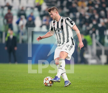 2022-03-16 - Matthijs De Light of Juventus Fc during the UEFA Champions League, Round of 16, 2nd leg football match between Juventus FC and Villarreal CF on March 16, 2022 at Allianz Stadium in Turin, Italy - JUVENTUS FC VS VILLAREAL FC - UEFA CHAMPIONS LEAGUE - SOCCER