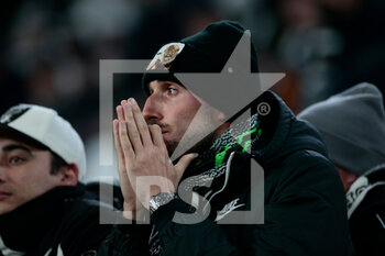 2022-03-16 - Juventus Supporter during the UEFA Champions League, Round of 16, 2nd leg football match between Juventus FC and Villarreal CF on March 16, 2022 at Allianz Stadium in Turin, Italy - JUVENTUS FC VS VILLAREAL FC - UEFA CHAMPIONS LEAGUE - SOCCER