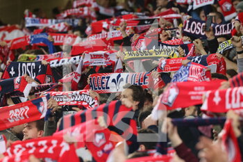 2022-03-16 - Supporters Losc during the UEFA Champions League, Round of 16, 2nd leg football match between LOSC Lille and Chelsea on March 16, 2022 at Pierre Mauroy stadium in Villeneuve-d'Ascq, France - LOSC LILLE VS CHELSEA - UEFA CHAMPIONS LEAGUE - SOCCER