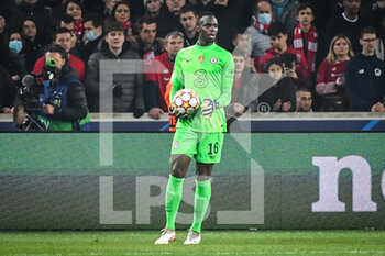2022-03-16 - Edouard MENDY of Chelsea during the UEFA Champions League, Round of 16, 2nd leg football match between LOSC Lille and Chelsea on March 16, 2022 at Pierre Mauroy stadium in Villeneuve-d'Ascq, France - LOSC LILLE VS CHELSEA - UEFA CHAMPIONS LEAGUE - SOCCER