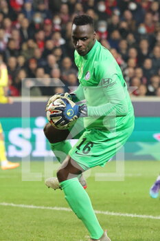 2022-03-16 - Edouard Mendy goalkeeper Chelsea during the UEFA Champions League, Round of 16, 2nd leg football match between LOSC Lille and Chelsea on March 16, 2022 at Pierre Mauroy stadium in Villeneuve-d'Ascq, France - LOSC LILLE VS CHELSEA - UEFA CHAMPIONS LEAGUE - SOCCER