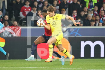 2022-03-16 - Marcos Alonso Chelsea during the UEFA Champions League, Round of 16, 2nd leg football match between LOSC Lille and Chelsea on March 16, 2022 at Pierre Mauroy stadium in Villeneuve-d'Ascq, France - LOSC LILLE VS CHELSEA - UEFA CHAMPIONS LEAGUE - SOCCER