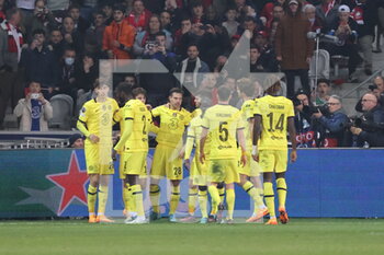 2022-03-16 - Goal Chelsea celebration players during the UEFA Champions League, Round of 16, 2nd leg football match between LOSC Lille and Chelsea on March 16, 2022 at Pierre Mauroy stadium in Villeneuve-d'Ascq, France - LOSC LILLE VS CHELSEA - UEFA CHAMPIONS LEAGUE - SOCCER
