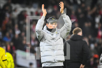 2022-03-16 - Thomas TUCHEL of Chelsea celebrates the victory during the UEFA Champions League, Round of 16, 2nd leg football match between LOSC Lille and Chelsea on March 16, 2022 at Pierre Mauroy stadium in Villeneuve-d'Ascq, France - LOSC LILLE VS CHELSEA - UEFA CHAMPIONS LEAGUE - SOCCER