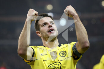 2022-03-16 - Cesar Azpilicueta of Chelsea celebrates his goal during the UEFA Champions League, Round of 16, 2nd leg football match between Lille OSC (LOSC) and Chelsea on March 16, 2022 at Stade Pierre Mauroy in Villeneuve-d'Ascq near Lille, France - LOSC LILLE VS CHELSEA - UEFA CHAMPIONS LEAGUE - SOCCER