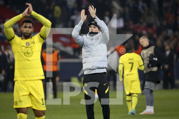 2022-03-16 - Coach of Chelsea Thomas Tuchel, Ruben Loftus-Cheek of Chelsea celebrate the victory and the qualification following the UEFA Champions League, Round of 16, 2nd leg football match between Lille OSC (LOSC) and Chelsea on March 16, 2022 at Stade Pierre Mauroy in Villeneuve-d'Ascq near Lille, France - LOSC LILLE VS CHELSEA - UEFA CHAMPIONS LEAGUE - SOCCER