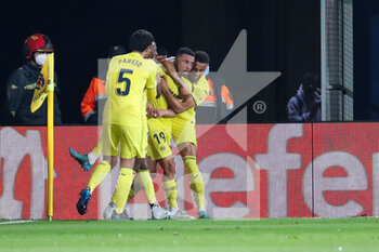2022-04-06 - Villareal Players celebrating the goal of Francis Coquelin (Villarreal CF), but it was disallowed by the VAR - VILLARREAL FC VS BAYERN MUNICH - UEFA CHAMPIONS LEAGUE - SOCCER