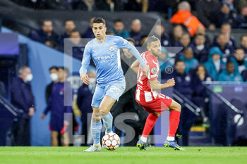 2022-04-05 - Joao Cancelo (27) of Manchester City during the UEFA Champions League, Quarter-finals, 1st leg football match between Manchester City and Atletico Madrid on April 5, 2022 at the Etihad Stadium in Manchester, England - MANCHESTER CITY VS ATLETICO MADRID - UEFA CHAMPIONS LEAGUE - SOCCER