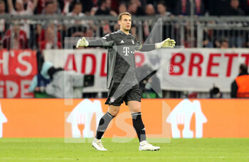 2022-04-12 - Manuel Neuer of Bayern Munich reacts during the UEFA Champions League, Quarter-finals, 2nd leg football match between Bayern Munich and Villarreal CF on April 12, 2022 at Allianz Arena in Munich, Germany - BAYERN MUNICH VS VILLARREAL CF - UEFA CHAMPIONS LEAGUE - SOCCER