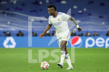 2022-04-12 - Vinicius Junior of Real Madrid during the UEFA Champions League, Quarter-finals, 2nd leg football match between Real Madrid and Chelsea on april 12, 2022 at Santiago Bernabeu stadium in Madrid, Spain - REAL MADRID VS CHELSEA - UEFA CHAMPIONS LEAGUE - SOCCER