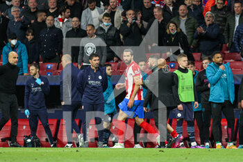 2022-04-13 - Felipe Augusto of Atletico de Madrid sent off during the UEFA Champions League, Quarter-finals, 2nd leg football match between Atletico de Madrid and Manchester City on April 13, 2022 at Wanda Metropolitano stadium in Madrid, Spain - ATLETICO DE MADRID VS MANCHESTER CITY - UEFA CHAMPIONS LEAGUE - SOCCER