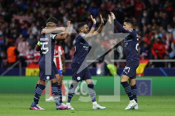 2022-04-13 - Players of Manchester City celebrate after the UEFA Champions League, Quarter-finals, 2nd leg football match between Atletico de Madrid and Manchester City on April 13, 2022 at Wanda Metropolitano stadium in Madrid, Spain - ATLETICO DE MADRID VS MANCHESTER CITY - UEFA CHAMPIONS LEAGUE - SOCCER
