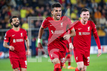 2022-05-03 - the joy of Luis Diaz (Liverpool FC) as his team goes from 2-0 to 2-2 - VILLARREAL CF VS LIVERPOOL FC - UEFA CHAMPIONS LEAGUE - SOCCER