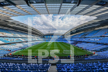 2022-04-26 - General view during the UEFA Champions League, Semi-finals, 1st leg football match between Manchester City and Real Madrid on April 26, 2022 at the Etihad Stadium in Manchester, England - MANCHESTER CITY VS REAL MADRID - UEFA CHAMPIONS LEAGUE - SOCCER