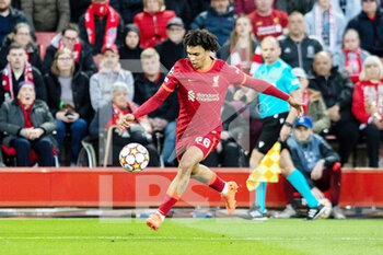 2022-04-27 - Liverpool defender Trent Alexander-Arnold during the UEFA Champions League, Semi-finals, 1st leg football match between Liverpool FC and Villarreal CF on April 27, 2022 at Anfield stadium in Liverpool, England - LIVERPOOL FC VS VILLARREAL CF - UEFA CHAMPIONS LEAGUE - SOCCER