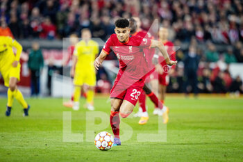 2022-04-27 - Liverpool forward Luis Diaz during the UEFA Champions League, Semi-finals, 1st leg football match between Liverpool FC and Villarreal CF on April 27, 2022 at Anfield stadium in Liverpool, England - LIVERPOOL FC VS VILLARREAL CF - UEFA CHAMPIONS LEAGUE - SOCCER