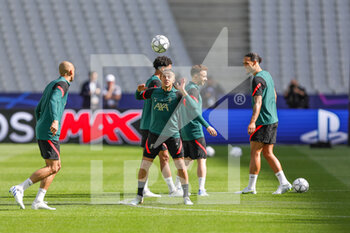 2022-05-27 - Thiago Alcantara of Liverpool during the training of the teams ahead of the UEFA Champions League Final football match on May 27, 2022 at Stade de France in Saint-Denis near Paris, France - FOOTBALL - CHAMPIONS LEAGUE - FINAL - TRAINING - UEFA CHAMPIONS LEAGUE - SOCCER