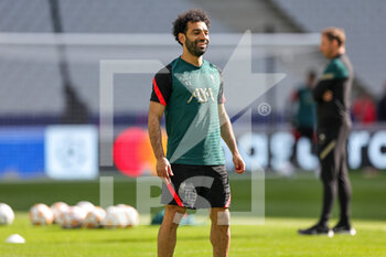 2022-05-27 - Mohamed Salah (11) of Liverpool during the training of the teams ahead of the UEFA Champions League Final football match on May 27, 2022 at Stade de France in Saint-Denis near Paris, France - FOOTBALL - CHAMPIONS LEAGUE - FINAL - TRAINING - UEFA CHAMPIONS LEAGUE - SOCCER