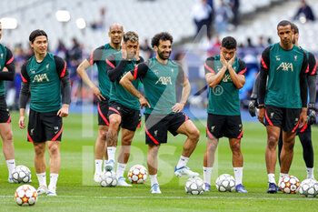 2022-05-27 - Liverpool players during the training of the teams ahead of the UEFA Champions League Final football match on May 27, 2022 at Stade de France in Saint-Denis near Paris, France - FOOTBALL - CHAMPIONS LEAGUE - FINAL - TRAINING - UEFA CHAMPIONS LEAGUE - SOCCER